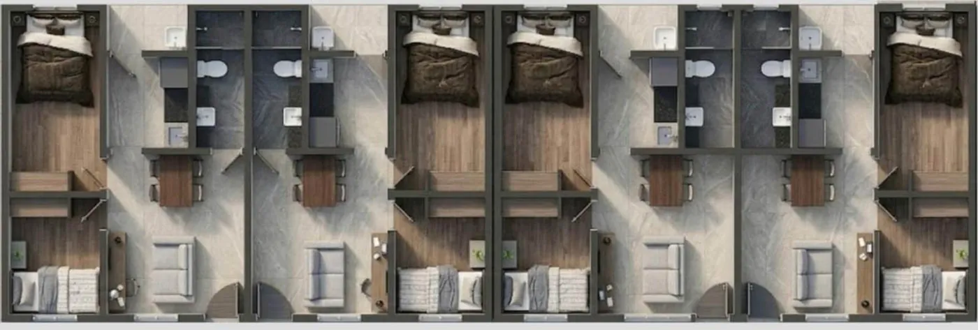 Planta humanizada das unidades do Residencial Vitória