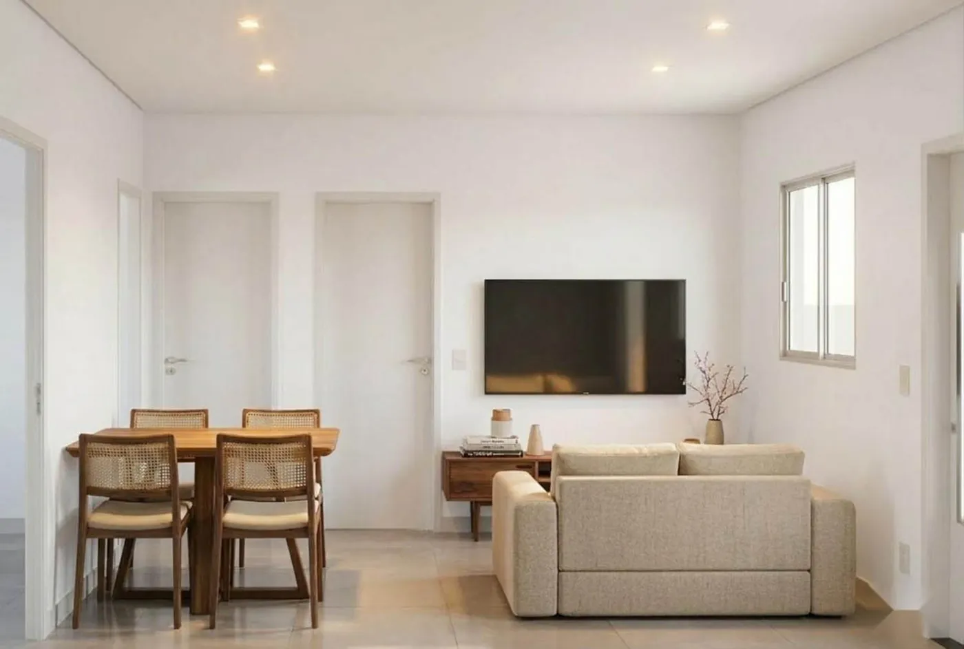 Sala de estar e jantar do Residencial Vitória